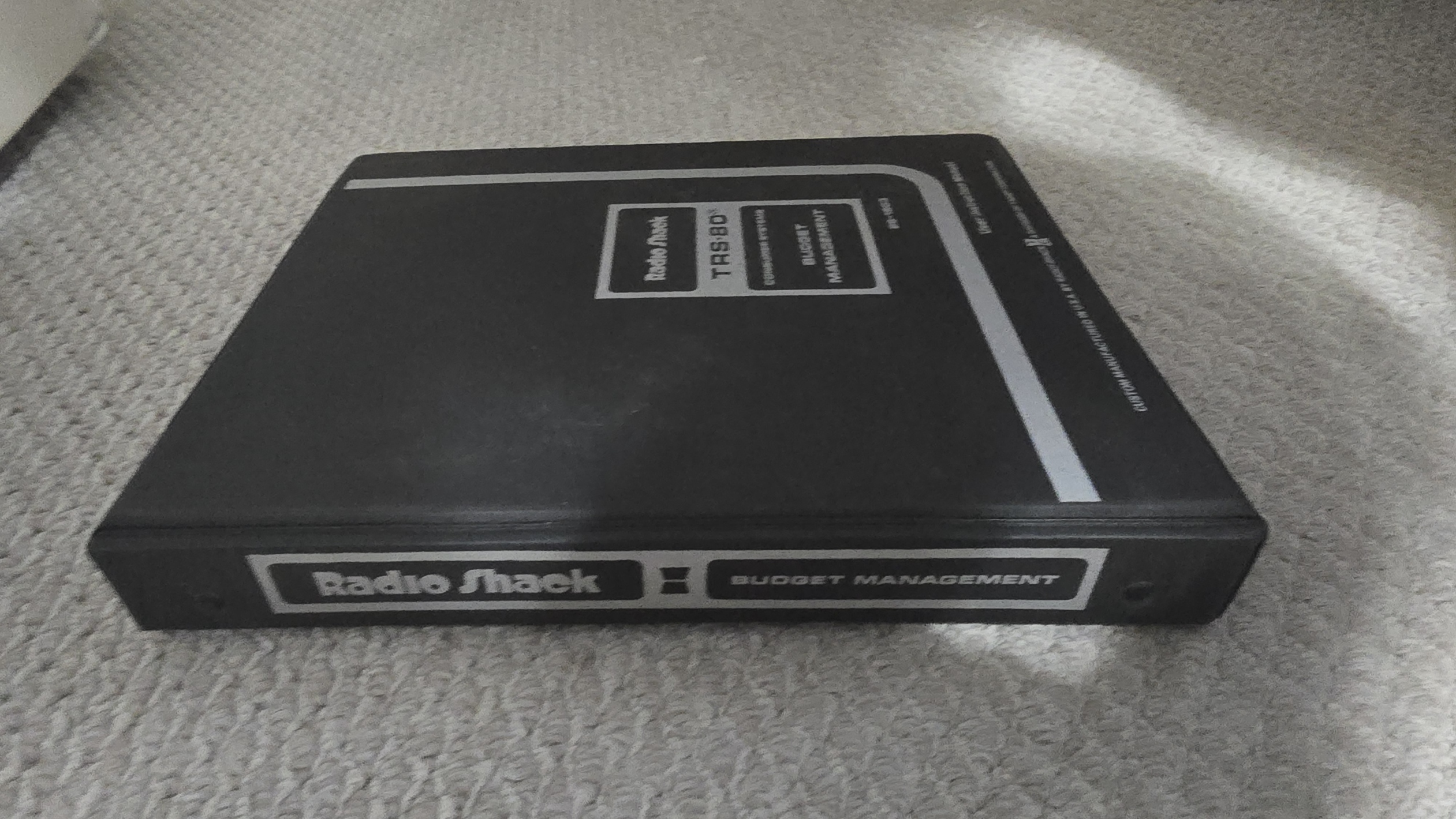 TRS-80 Software - Budget Management (Original Binder/Manual/Tapes