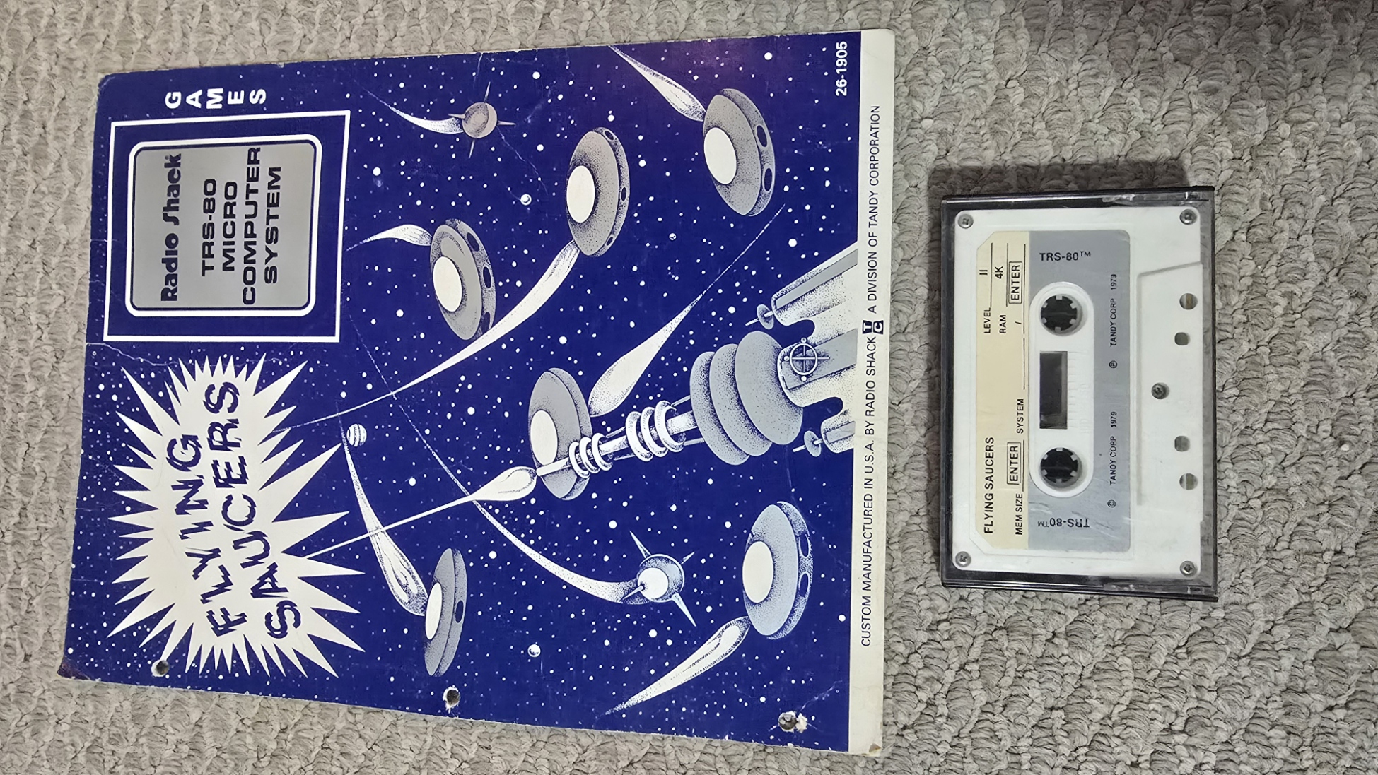 TRS-80 Software - Flying Saucers (Manual/Tape)