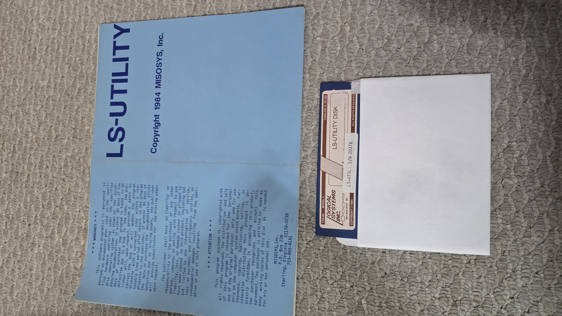TRS-80 Software - LS-Utility Disk (Manual/Disk)
