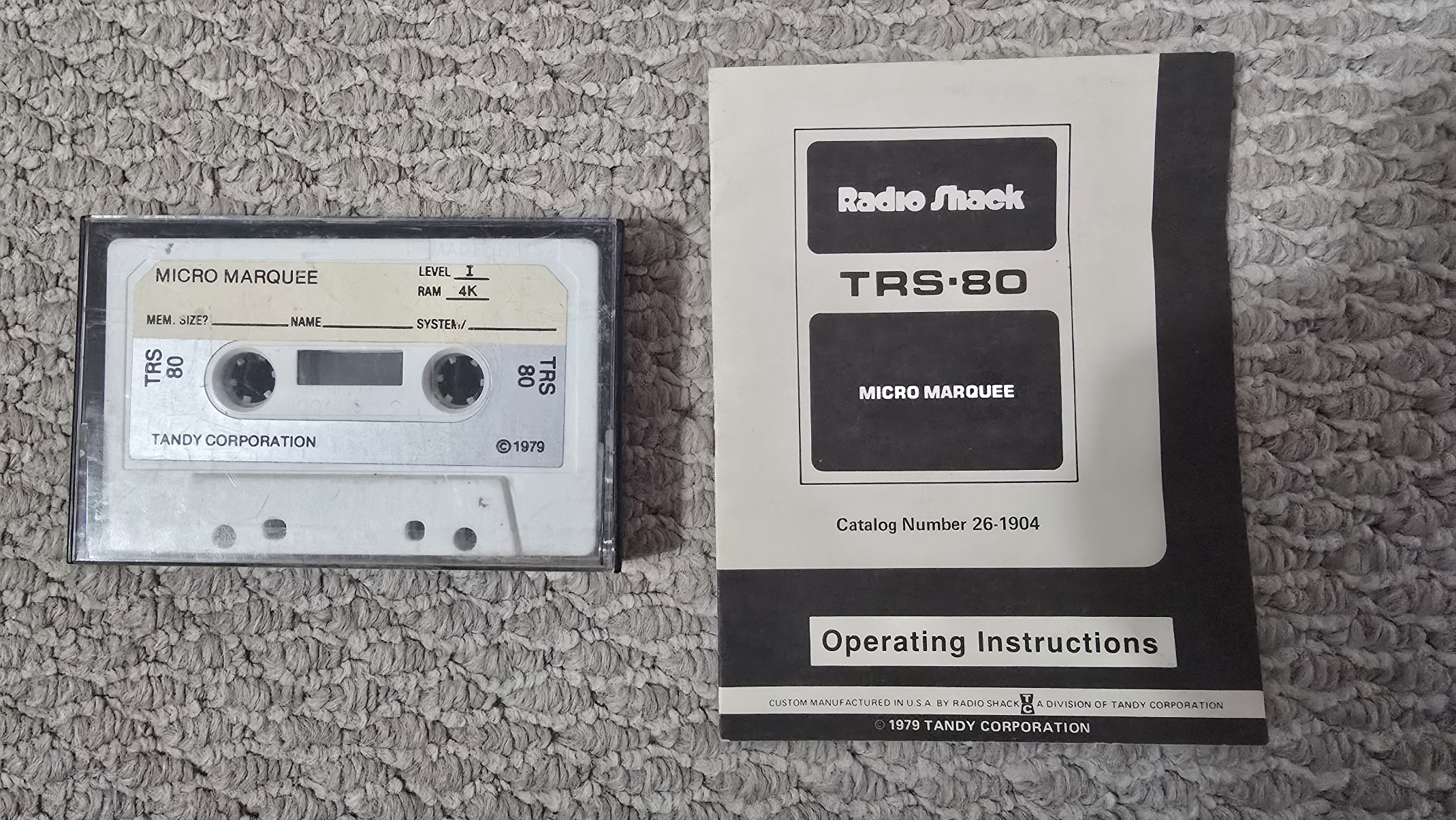 TRS-80 Software - Micro Marquee (Manual/Tape)