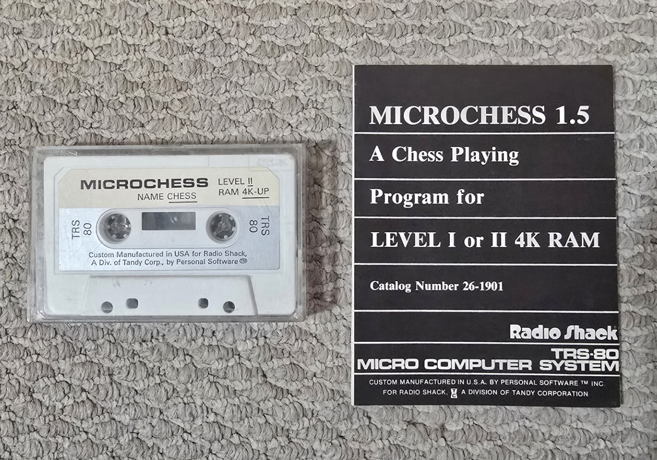 TRS-80 Software - Microchess v1.5 (Manual/Tape)