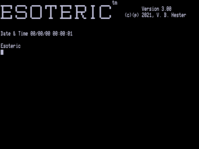 [ESOTERIC v3.00 Boot]